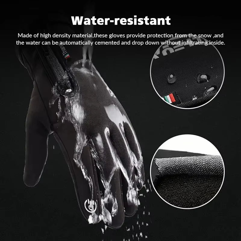 Winter Gloves Waterproof Thermal Touch Screen Thermal Windproof Warm Gloves Cold Weather Running Riding Sports Hiking Ski Gloves